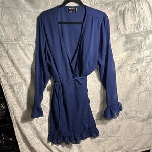 ASOS  dress women’s size 16 blue wrap dress